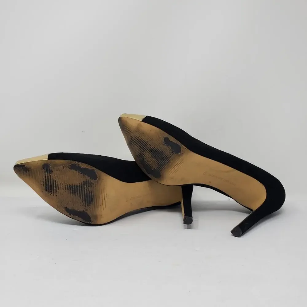 Banana Republic Black suede gold toe 5